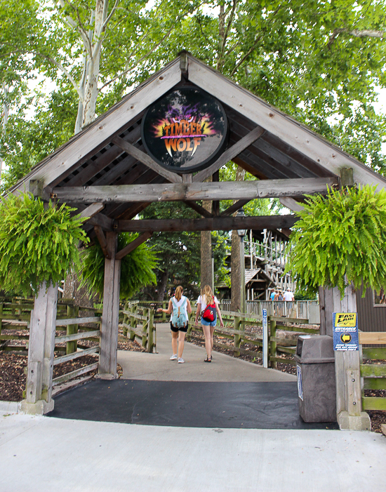 The Timber Wolf roller coaster at Worlds of Fun, Kansas City, Missouri