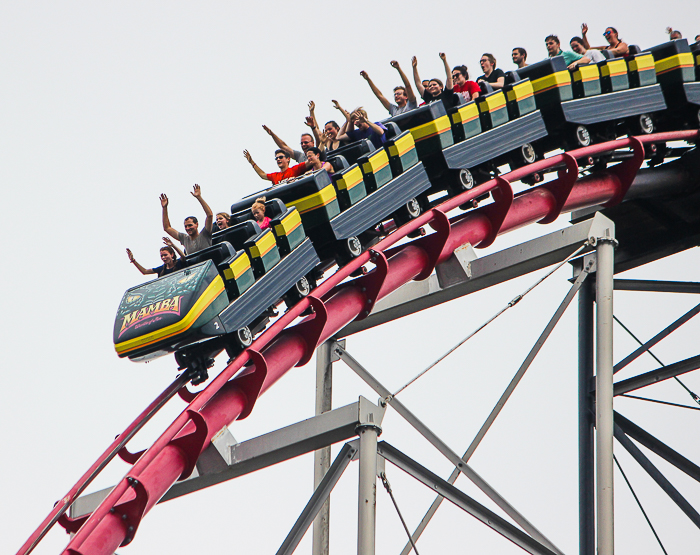 The Mamba roller coaster at Worlds of Fun, Kansas City, Missouri