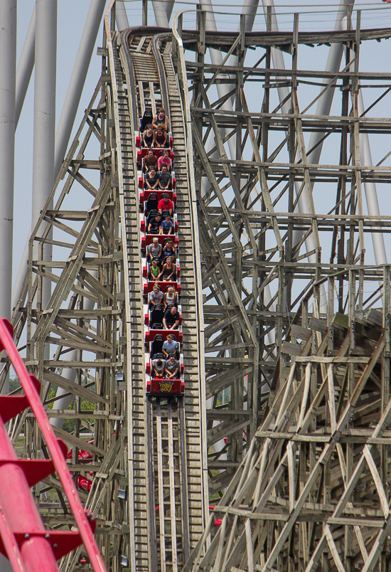 The Timber Wolf roller coaster at Worlds of Fun, Kansas City, Missouri