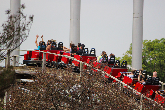 The Timber Wolf roller coaster at Worlds of Fun, Kansas City, Missouri