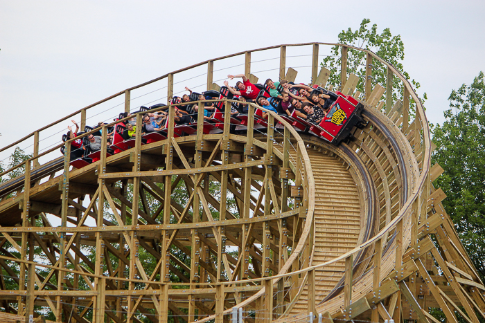 The Timber Wolf roller coaster at Worlds of Fun, Kansas City, Missouri