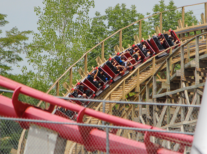 The Timber Wolf roller coaster at Worlds of Fun, Kansas City, Missouri