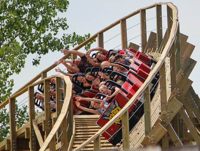 The Timber Wolf roller coaster at Worlds of Fun, Kansas City, Missouri