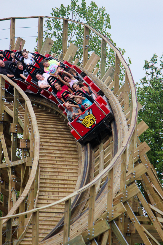 The Timber Wolf roller coaster at Worlds of Fun, Kansas City, Missouri