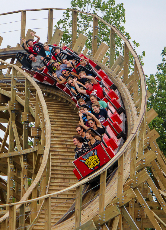 The Timber Wolf roller coaster at Worlds of Fun, Kansas City, Missouri