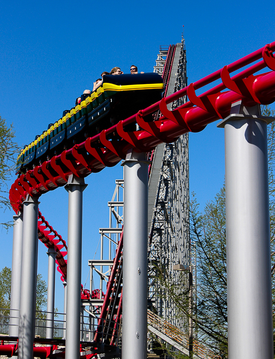 The Mamba roller coaster at Worlds of Fun, Kansas City, Missouri