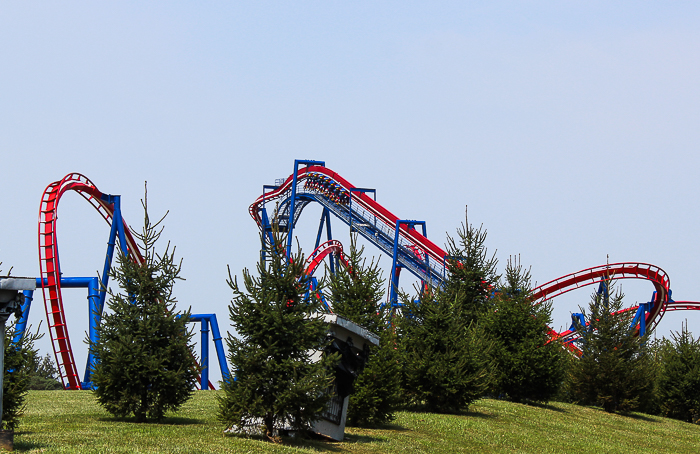 The Patriot Roller Coaster during ACE Around the World at Worlds of Fun, Kansas City, Missouri