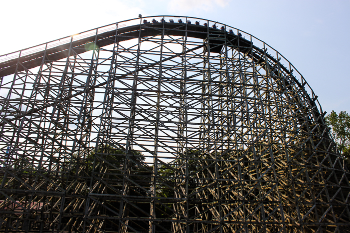 The Prowler Roller Coaster during ACE Around the World at Worlds of Fun, Kansas City, Missouri