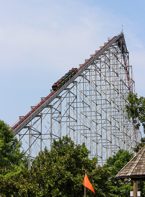 The Mamba Wolf Roller Coaster during ACE Around the World at Worlds of Fun, Kansas City, Missouri