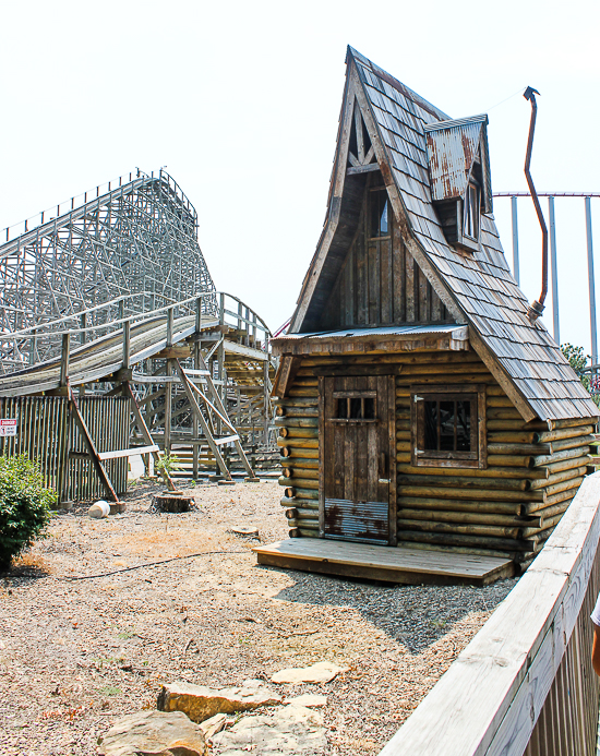 The Timber Wolf Roller Coaster during ACE Around the World at Worlds of Fun, Kansas City, Missouri