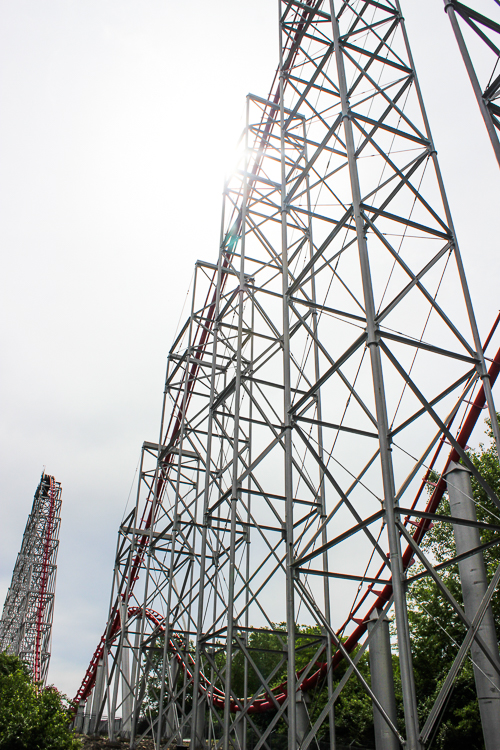 The Mamba roller coaster at ACE Around the World at Worlds of Fun, Kansas City, Missouri