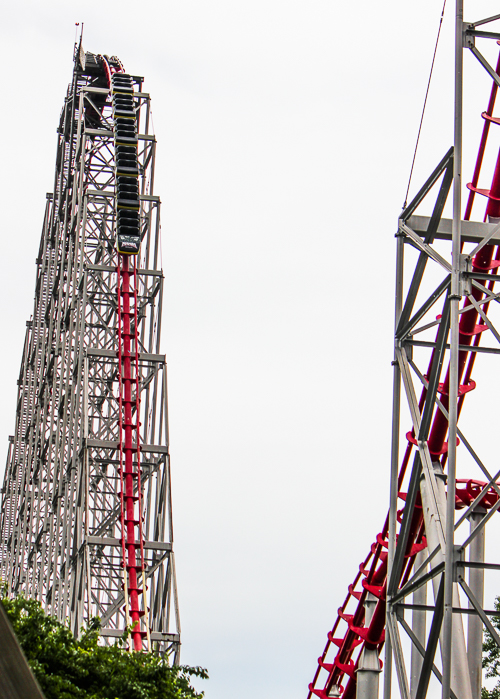 The Mamba Roller Coaster during ACE Around the World at Worlds of Fun, Kansas City, Missouri