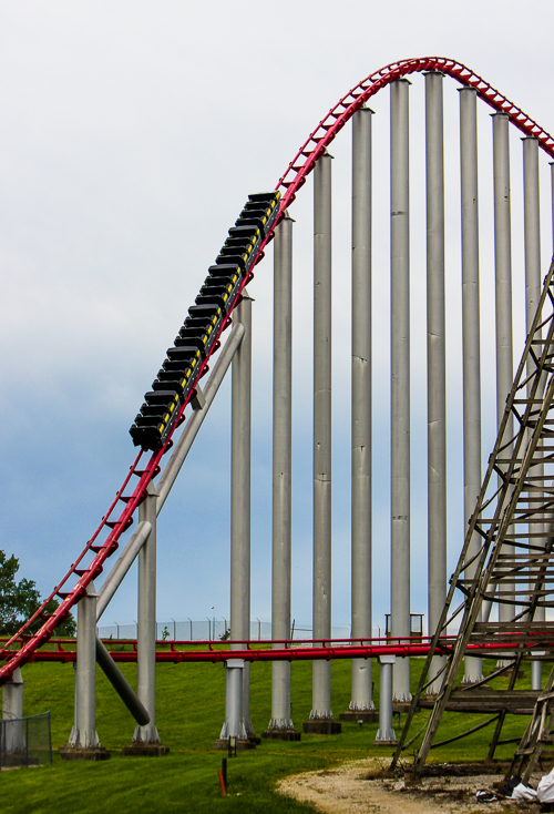 The Mamba roller coaster at ACE Around the World at Worlds of Fun, Kansas City, Missouri