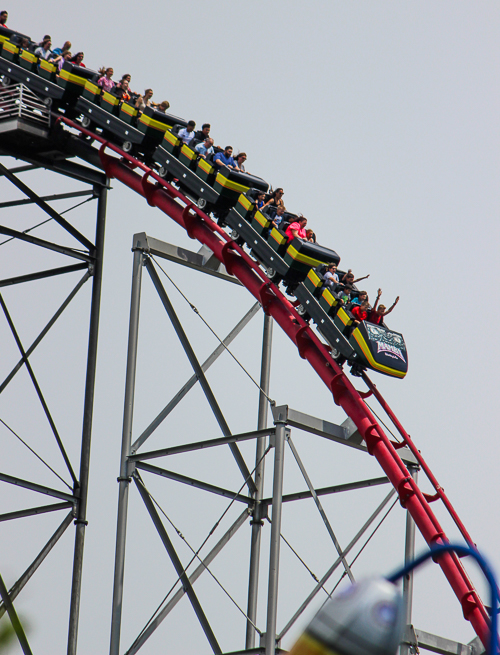 The Mamba  Roller Coaster during ACE Around the World at Worlds of Fun, Kansas City, Missouri