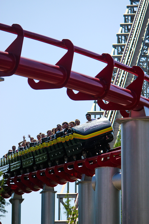 The Mambaroller coaster at ACE Around the World at Worlds of Fun, Kansas City, Missouri