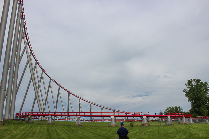 The Mamba roller coaster at ACE Around the World at Worlds of Fun, Kansas City, Missouri