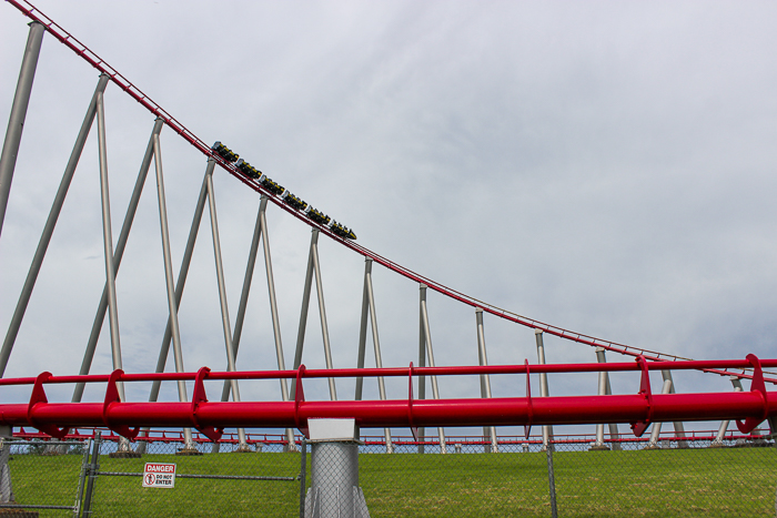 The Mamba roller coaster at ACE Around the World at Worlds of Fun, Kansas City, Missouri