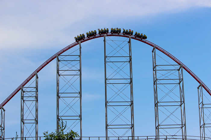 The Mamba roller coaster at ACE Around the World at Worlds of Fun, Kansas City, Missouri