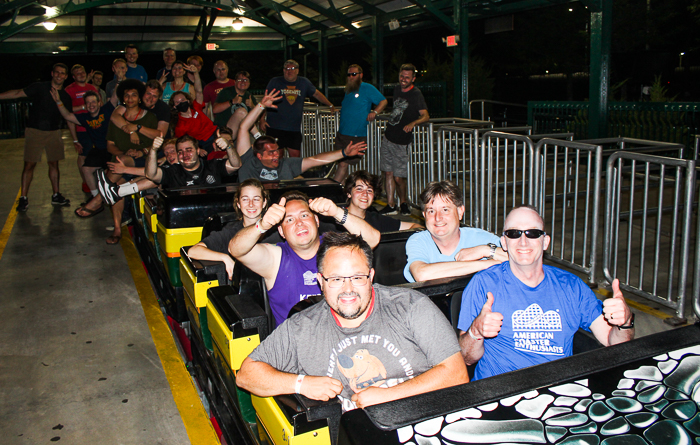 The Mamba roller coaster at ACE Around the World at Worlds of Fun, Kansas City, Missouri