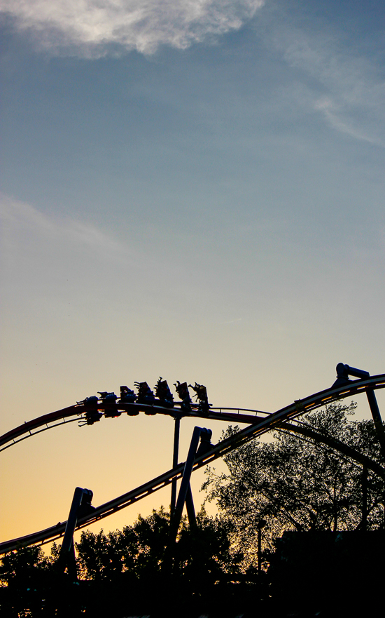 The Partriot Roller Coaster at ACE Around the World at Worlds of Fun, Kansas City, Missouri