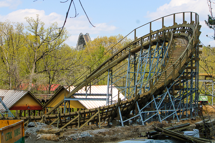 The new for 2023 Zambezi Zinger roller coaster at Worlds of Fun, Kansas City, Missouri