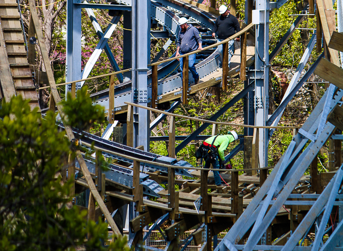 The new for 2023 Zambezi Zinger roller coaster at Worlds of Fun, Kansas City, Missouri