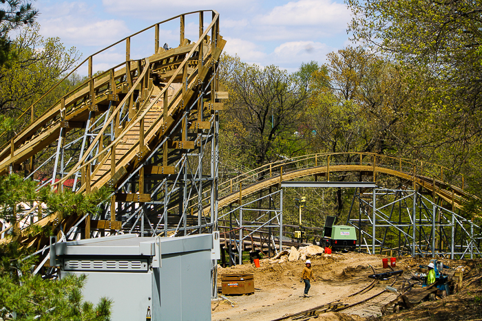  The new for 2023 Zambezi Zinger roller coaster at Worlds of Fun, Kansas City, Missouri