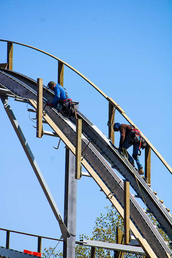  The new for 2023 Zambezi Zinger roller coaster at Worlds of Fun, Kansas City, Missouri