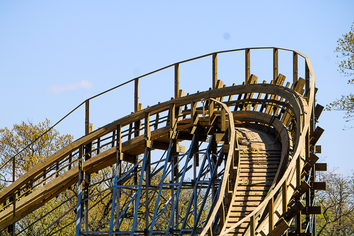 The new for 2023 Zambezi Zinger roller coaster at Worlds of Fun, Kansas City, Missouri