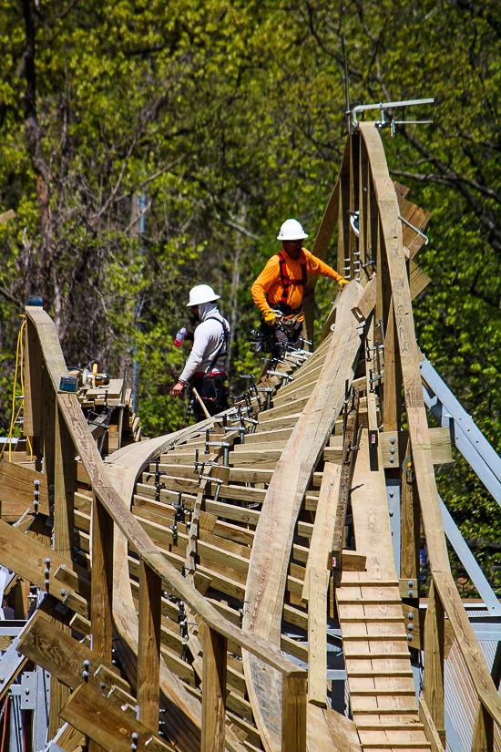  The new for 2023 Zambezi Zinger roller coaster at Worlds of Fun, Kansas City, Missouri