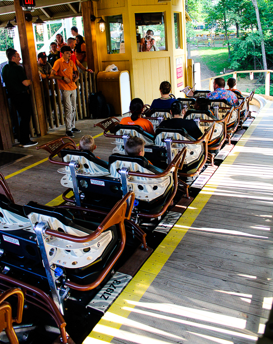 The new for 2023 Zambezi Zinger roller coaster at Worlds of Fun, Kansas City, Missouri