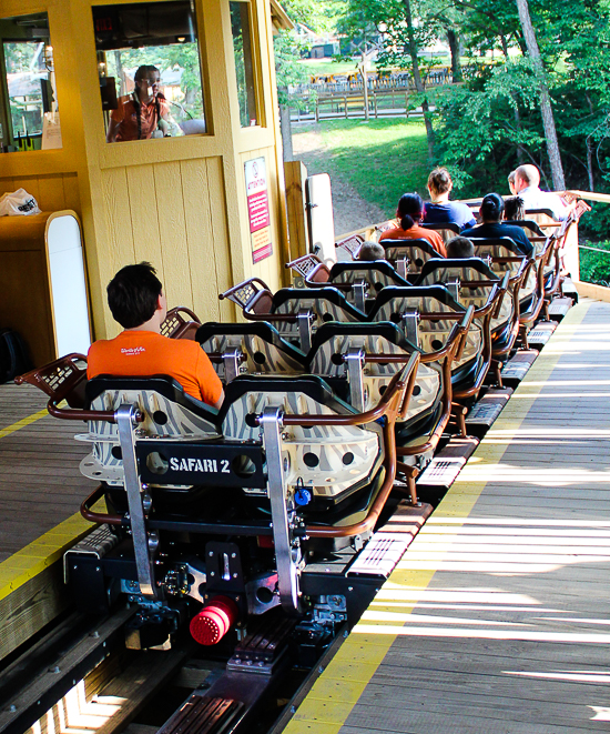 The new for 2023 Zambezi Zinger roller coaster at The new for 2023 Zambezi Zinger roller coaster at Worlds of Fun, Kansas City, Missouri