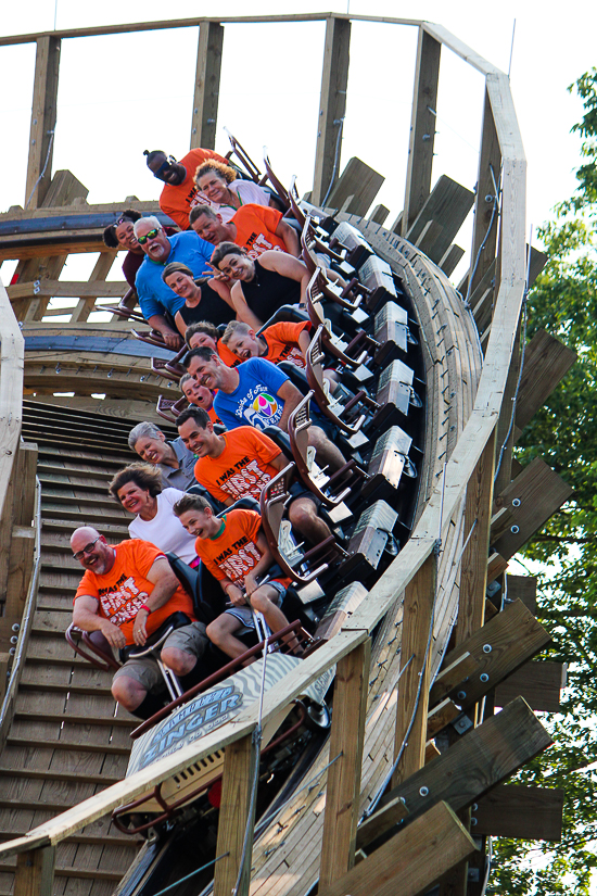 The new for 2023 Zambezi Zinger roller coaster at Worlds of Fun, Kansas City, Missouri