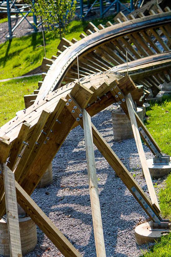 The new for 2023 Zambezi Zinger roller coaster at Worlds of Fun, Kansas City, Missouri