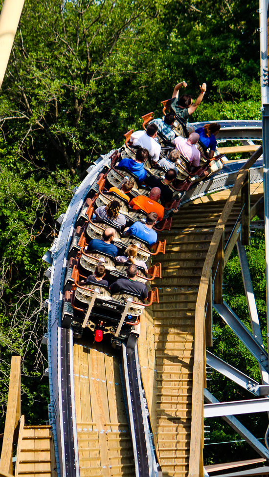 The new for 2023 Zambezi Zinger roller coaster at The new for 2023 Zambezi Zinger roller coaster at Worlds of Fun, Kansas City, Missouri