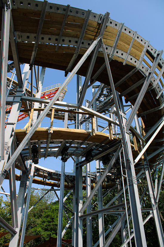 The new for 2023 Zambezi Zinger roller coaster at The new for 2023 Zambezi Zinger roller coaster at Worlds of Fun, Kansas City, Missouri