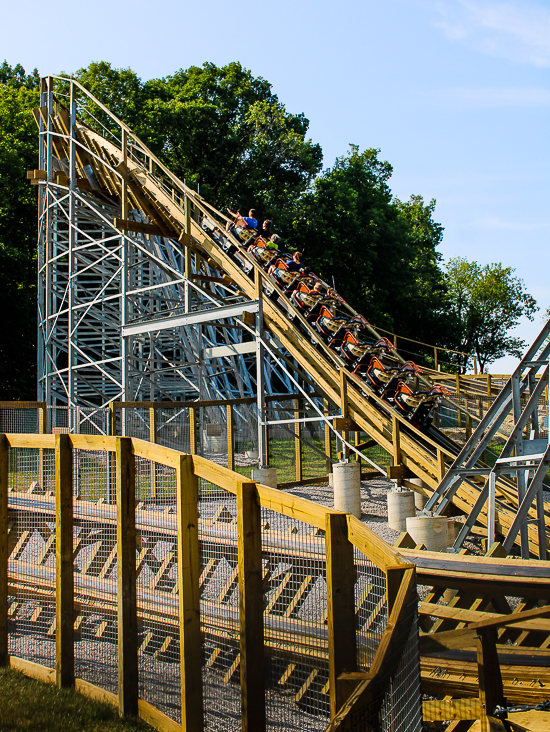  The new for 2023 Zambezi Zinger roller coaster at Worlds of Fun, Kansas City, Missouri