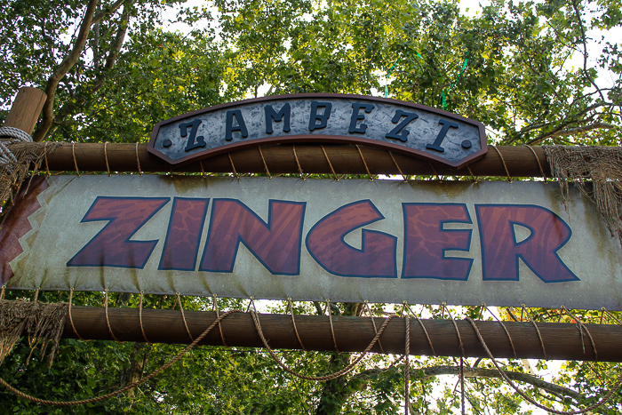 The new for 2023 Zambezi Zinger roller coaster at The new for 2023 Zambezi Zinger roller coaster at Worlds of Fun, Kansas City, Missouri