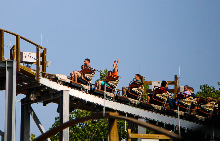  The new for 2023 Zambezi Zinger roller coaster at Worlds of Fun, Kansas City, Missouri