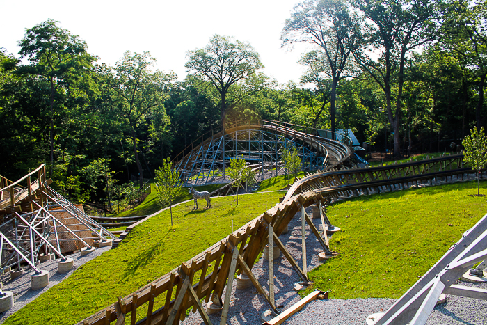  The new for 2023 Zambezi Zinger roller coaster at Worlds of Fun, Kansas City, Missouri