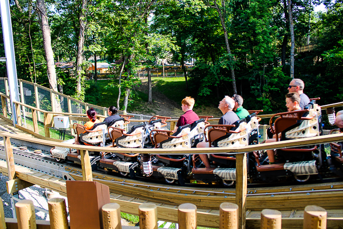  The new for 2023 Zambezi Zinger roller coaster at Worlds of Fun, Kansas City, Missouri