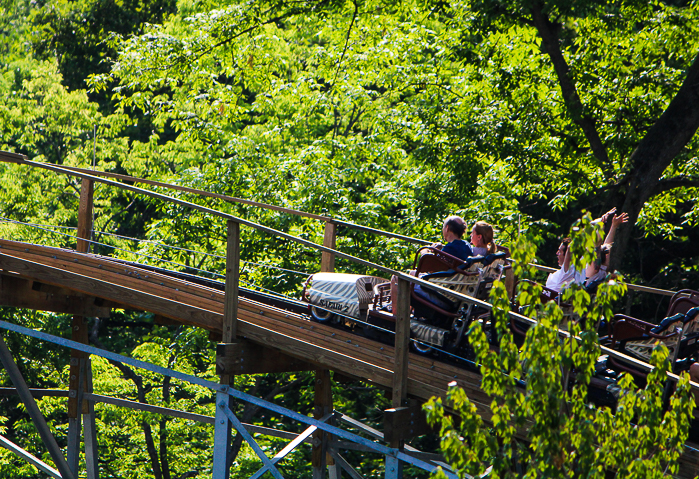 The new for 2023 Zambezi Zinger roller coaster at Worlds of Fun, Kansas City, Missouri