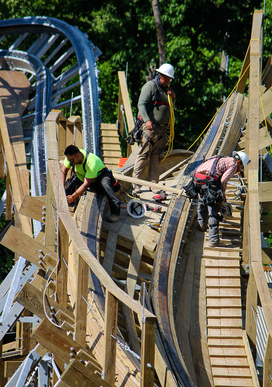  The new for 2023 Zambezi Zinger roller coaster at Worlds of Fun, Kansas City, Missouri