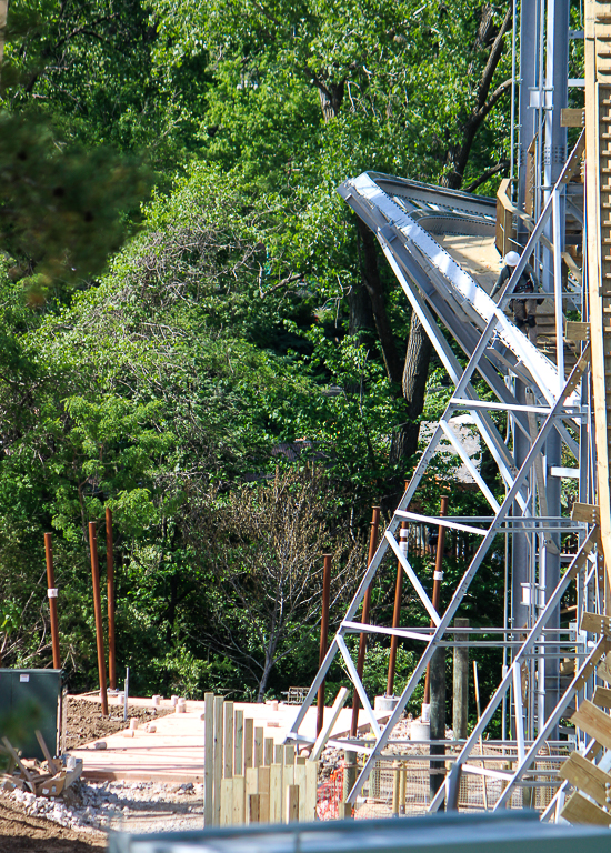 The new for 2023 Zambezi Zinger roller coaster at Worlds of Fun, Kansas City, Missouri