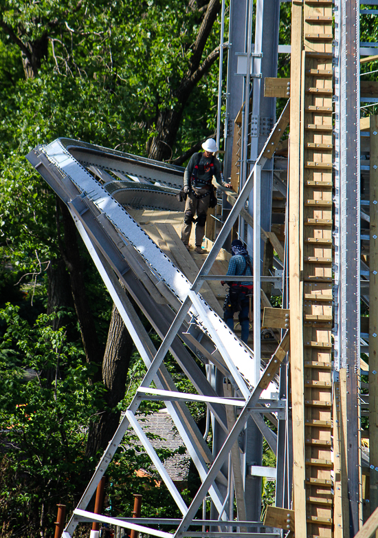  The new for 2023 Zambezi Zinger roller coaster at Worlds of Fun, Kansas City, Missouri