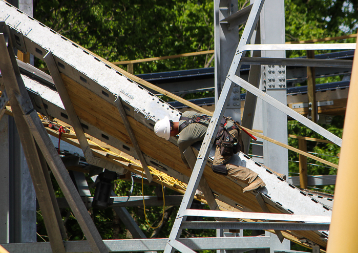 The new for 2023 Zambezi Zinger roller coaster at The new for 2023 Zambezi Zinger roller coaster at Worlds of Fun, Kansas City, Missouri