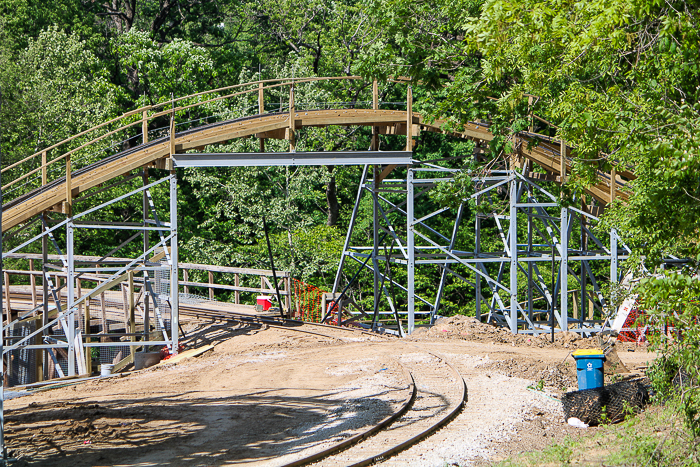  The new for 2023 Zambezi Zinger roller coaster at Worlds of Fun, Kansas City, Missouri