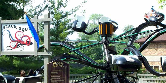 The Black Squid Ride at Wyandot Lake Park, Powell Ohio